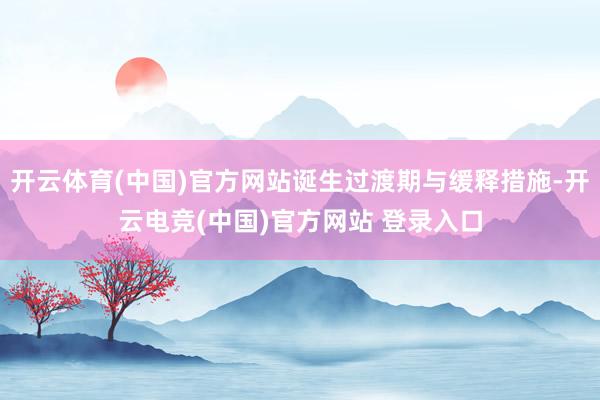 开云体育(中国)官方网站诞生过渡期与缓释措施-开云电竞(中国)官方网站 登录入口