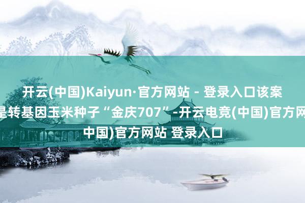 开云(中国)Kaiyun·官方网站 - 登录入口该案中波及的恰是转基因玉米种子“金庆707”-开云电竞(中国)官方网站 登录入口