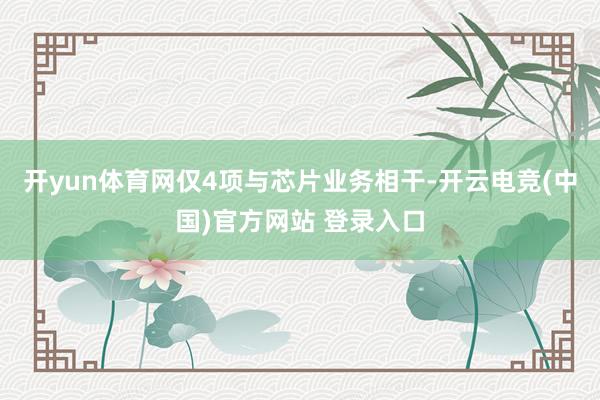 开yun体育网仅4项与芯片业务相干-开云电竞(中国)官方网站 登录入口